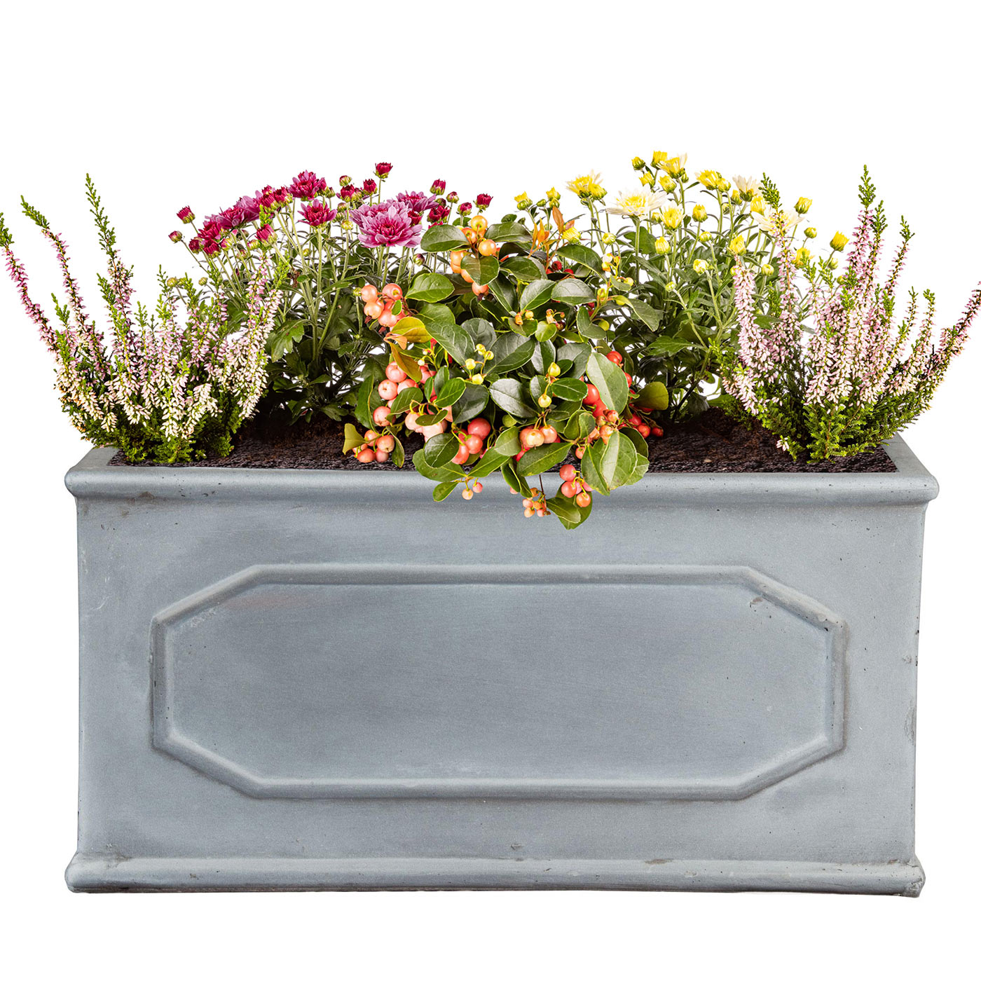 Window Box Faux Lead Chelsea Trough Light Stone Planter W17 H17 L40 cm, 12 ltrs Cap.