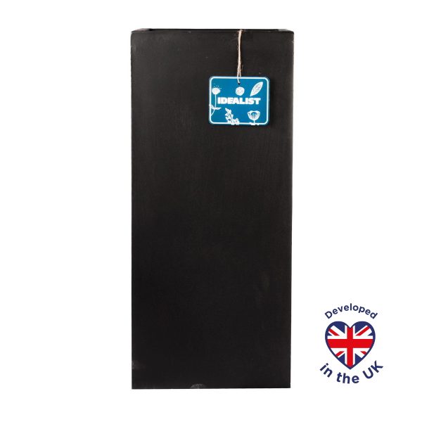 Tall Square Contemporary Black Light Concrete Planter H70 L33 W33 cm, 79 ltrs Cap.