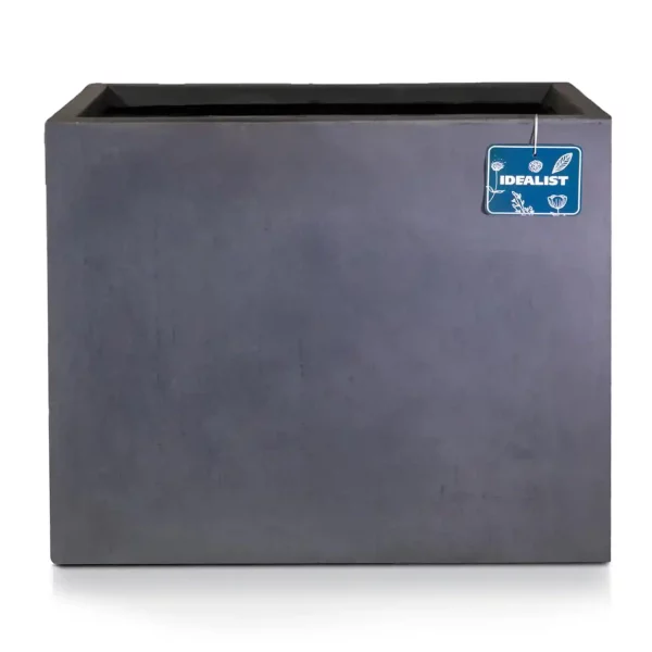 Narrow Light Concrete Faux Lead Trough Planter H60 L70 W40 cm, 168 ltrs Cap.