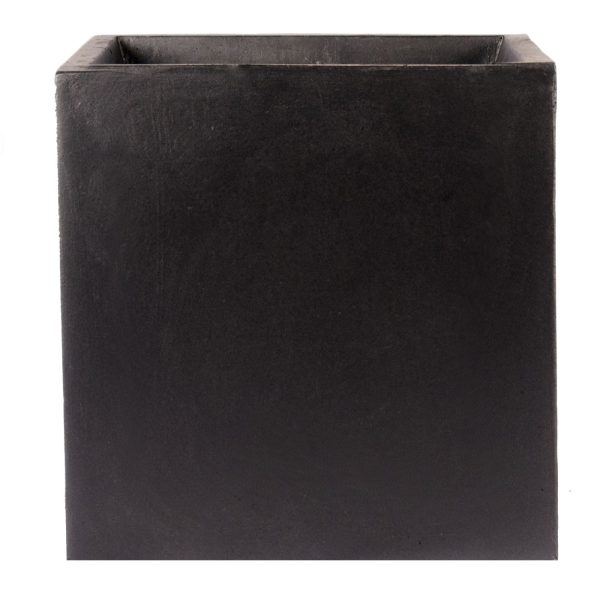 Square Box Black Light Concrete Garden Planter H50 L50 W50 cm, 126 ltrs Cap.
