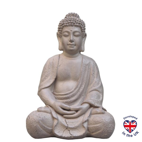 Sitting Buddha Brown Outdoor Statue L30 W24 H41 cm