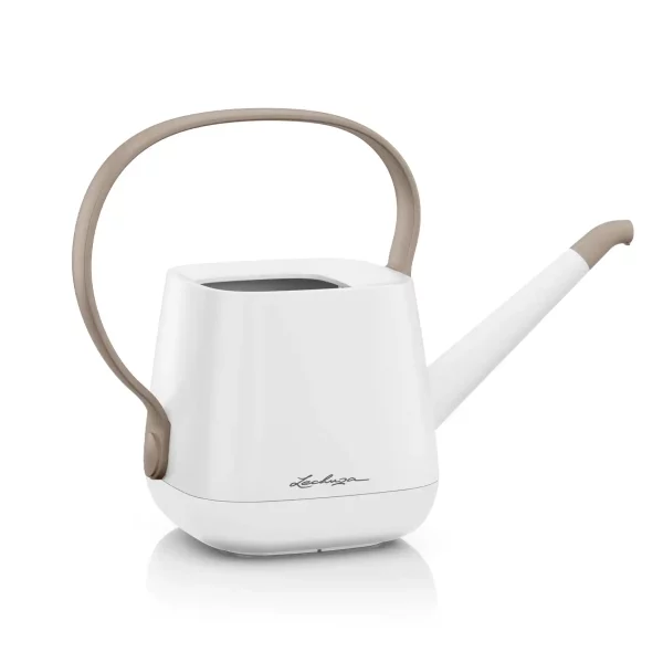LECHUZA YULA Watering Can, White and Taupe, 1.7 L